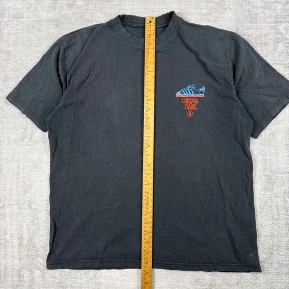 Stussy Shirt Mens Large Black Vintage 90s Old Skool Flavor Distressed Graphic - Picture 12 of 15
